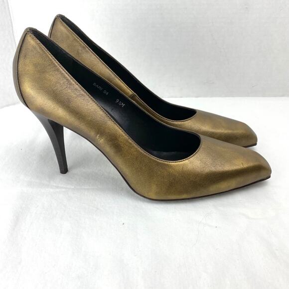 Donald J Pliner Sari Heels Copper Metallic Sz 9.5 - Picture 5 of 14